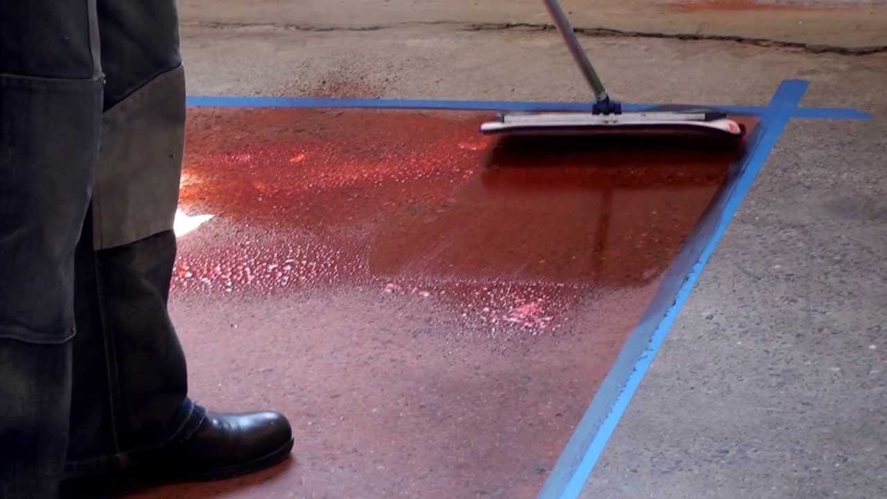 Покрытие бетона акриловой краской